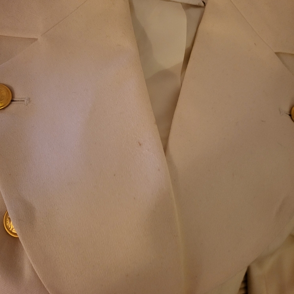 Vintage Valerie Stevens 100% Pure Wool Military Jacket Womens Size US 8. Cream - Picture 6 of 6